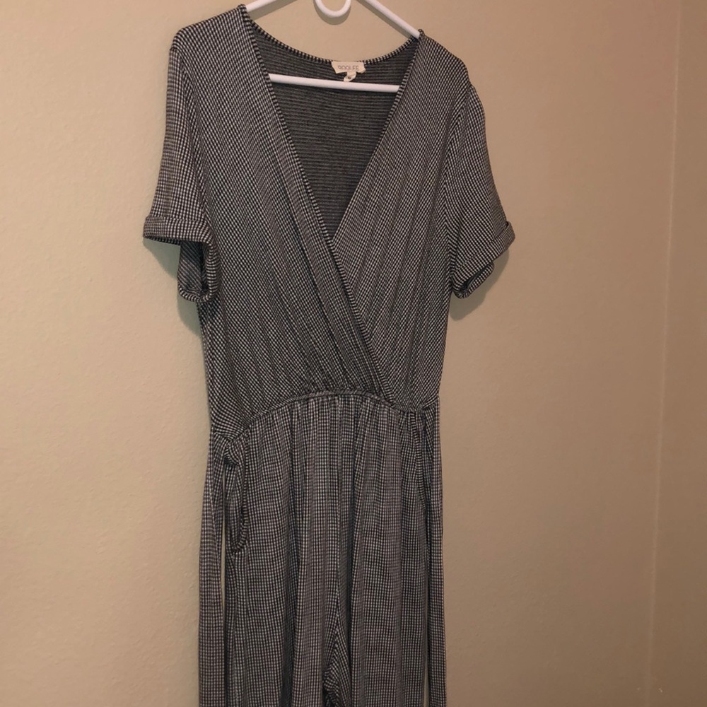 Black and White Checkered Jumper